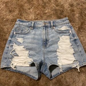 American Eagle denim mom shorts